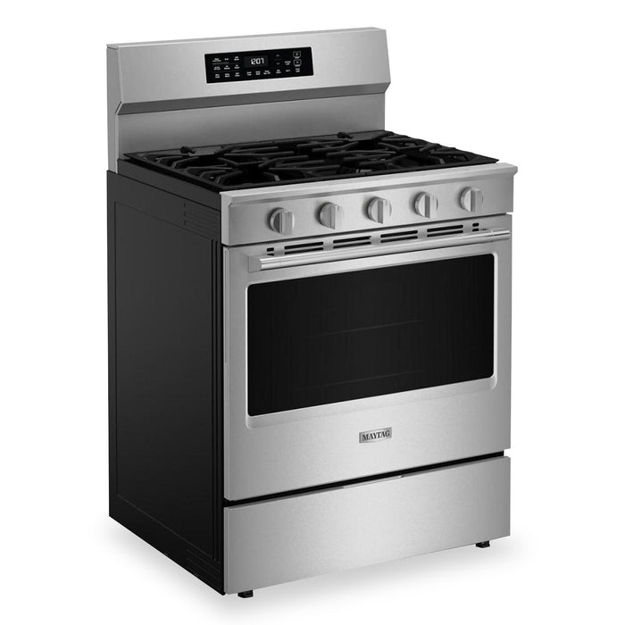 Maytag 30\" 5 Cu. Ft. Gas Range with No Preheat Air Fry - Fingerprint Resistant Stainless Steel - MFGS7030SZ