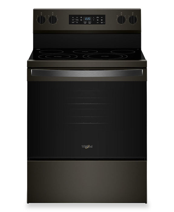 Whirlpool 5.3 Cu. Ft. Electric Range with Air Cooking – Black on Stainless - YWFES5730SV