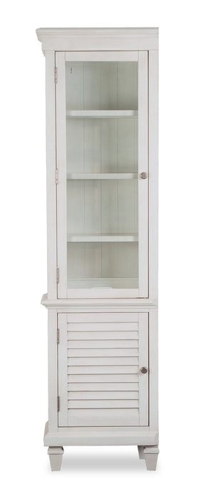 Baron 114\" Rustic 4-Piece Pine Entertainment Centre with Storage and Cable Management for TVs up to 70” - Alabaster