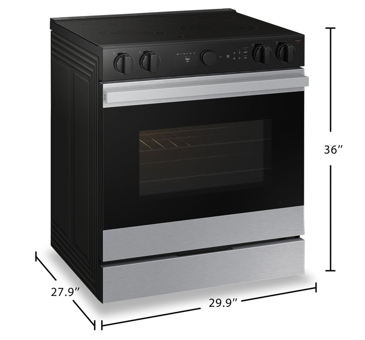 Samsung 6.3 Cu. Ft. Smart Electric Slide In Range with Air Fry and Air Sous Vide - Stainless Steel - NSE6DG8500SRAC