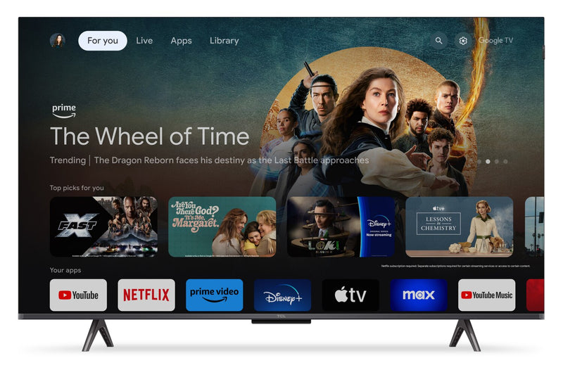 TCL 43\" Q65 QLED 4K UHD Smart Google TV (43Q651G-CA)