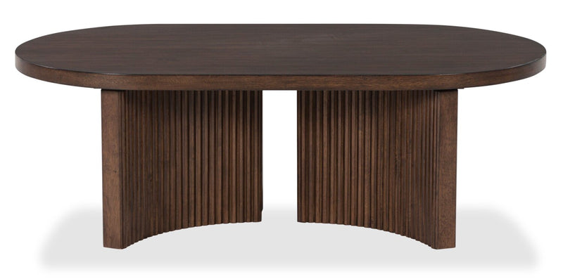 Barlow 52” Solid Wood Mid-Century Modern Coffee Table - Brown