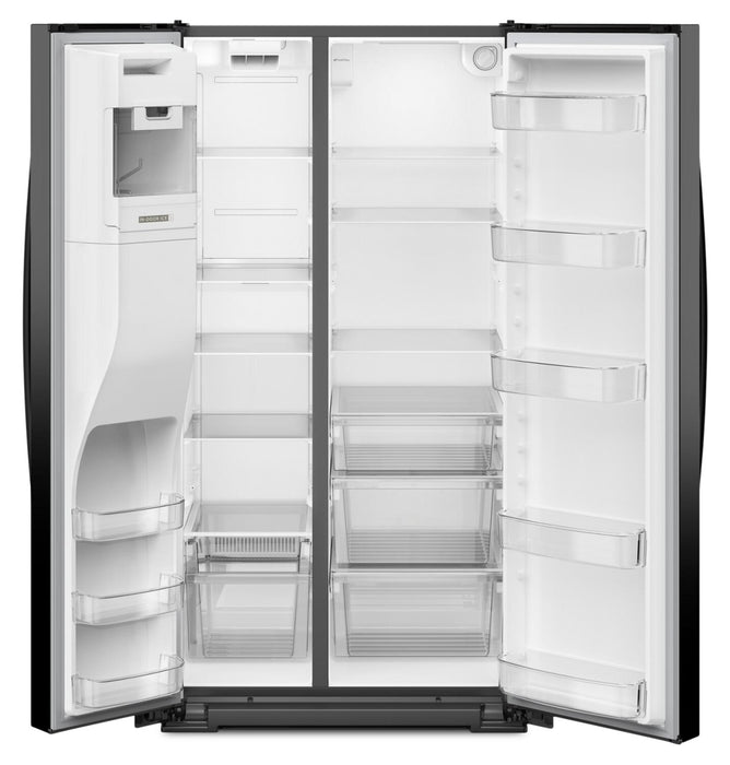 Whirlpool 36\" 28.7 Cu. Ft. Side-by-Side Refrigerator – Black - WRSF5536RB