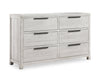 Haven Bedroom 6-Drawer Dresser, 65\"W x 39\"H - White