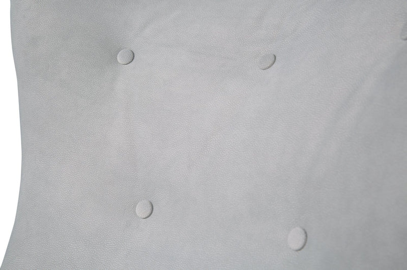 Haden 30\" Faux Suede Fabric Accent Chair with Wood Base and Nailhead Trim - Walks Dove Grey