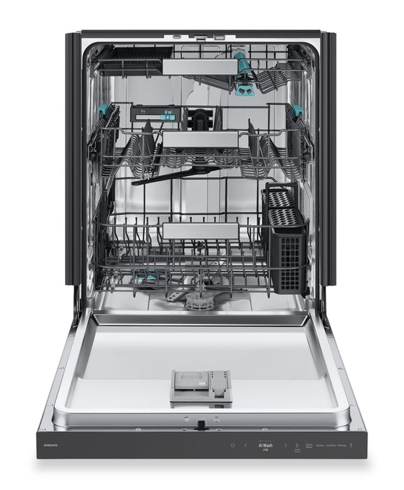 Samsung 24\" 38 dBA Top-Control Dishwasher with AI Wash and Third Rack - Stainless Steel - DW90F89P0USRAA