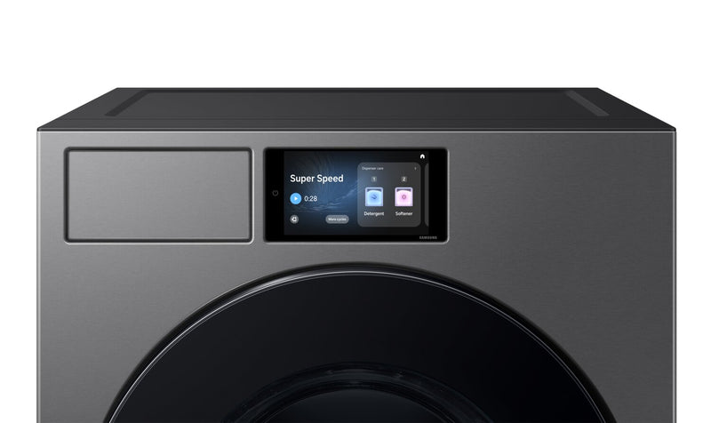 Samsung Bespoke 6.1 Cu. Ft. Front Load Washer with AI Fabric Sensing – Dark Steel - WF90F53ADSA5
