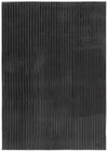 Faux Fur Channel Dark Grey Area Rug with Memory Foam Backing - 5' x 7'