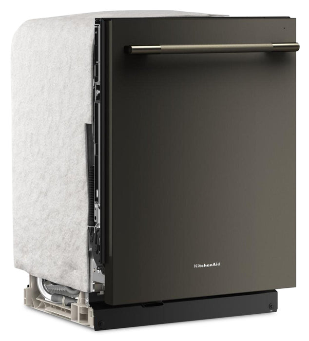 KitchenAid 24\" 44 dBA Dishwasher with 360° Max Jets™ Third Rack – Black Ore - KDTS624SBE