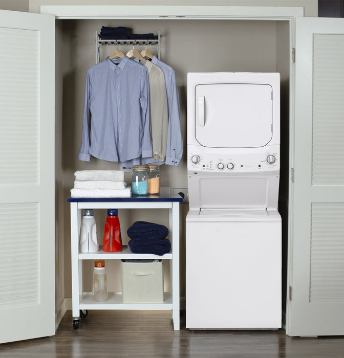 GE Unitized Spacemaker Washer and Electric Dryer Combination - GUD27ESMMWW