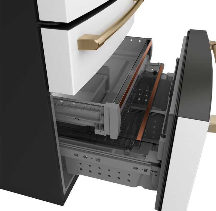 Café 36” 23.2 Cu. Ft. Smart Counter-Depth 4-Door French Door Refrigerator – Matte White - CJE23DP4WW2