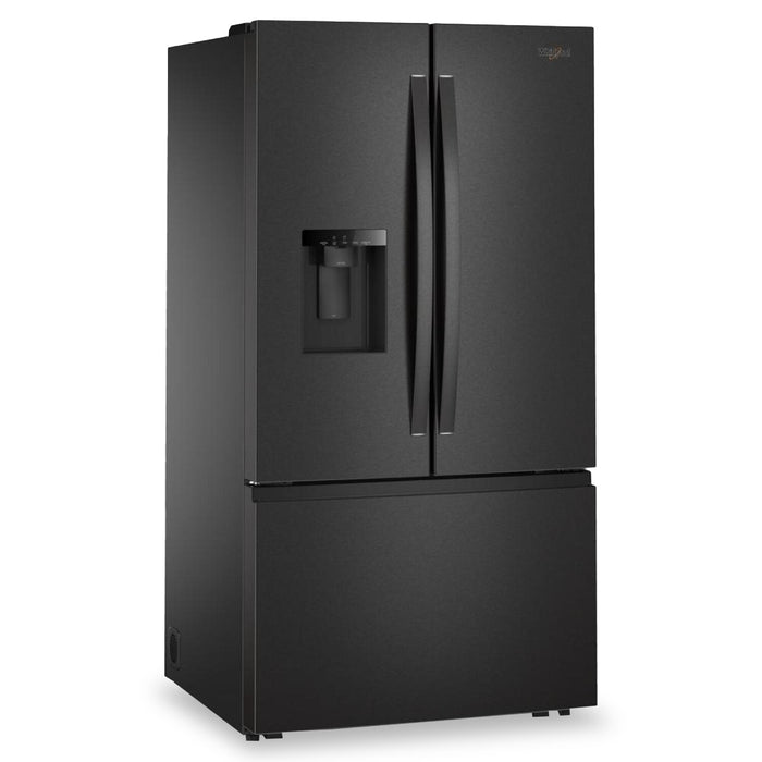 Whirlpool 36\" 30 Cu. Ft. French-Door Refrigerator with Ice and Water - Black Stainless Steel - WRFF3536SV