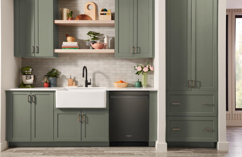 KitchenAid 24\" 44 dBA Dishwasher with 360° Max Jets™ Third Rack – Black Ore - KDPS624SBE