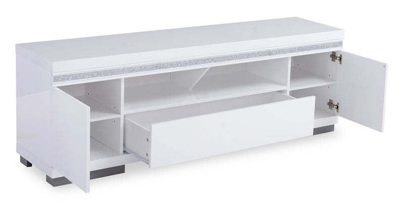 Garbo 63\" Modern TV Stand with Storage and Cable Management for TVs up to 70\"- White