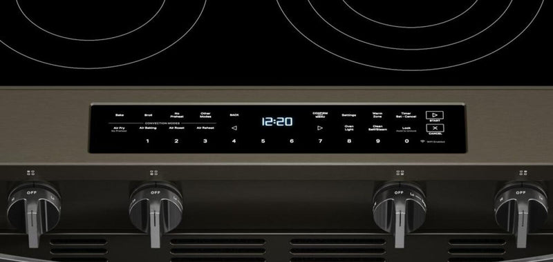 Whirlpool 5.3 Cu. Ft. Electric Range with Air Fry and WipeClean™ Coating - Black Stainless Steel - YWSES7530RV