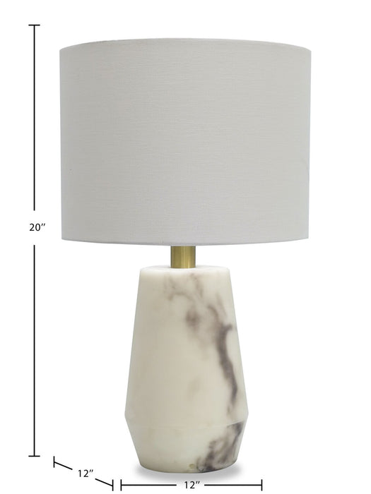Sofia 20” Modern Stone Table Lamp - Natural Alabaster