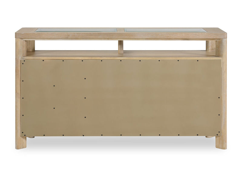 Aspen Dining Server, 64\"W, Wine & Stemware Racks, 3 Drawers & 2 Doors - Natural