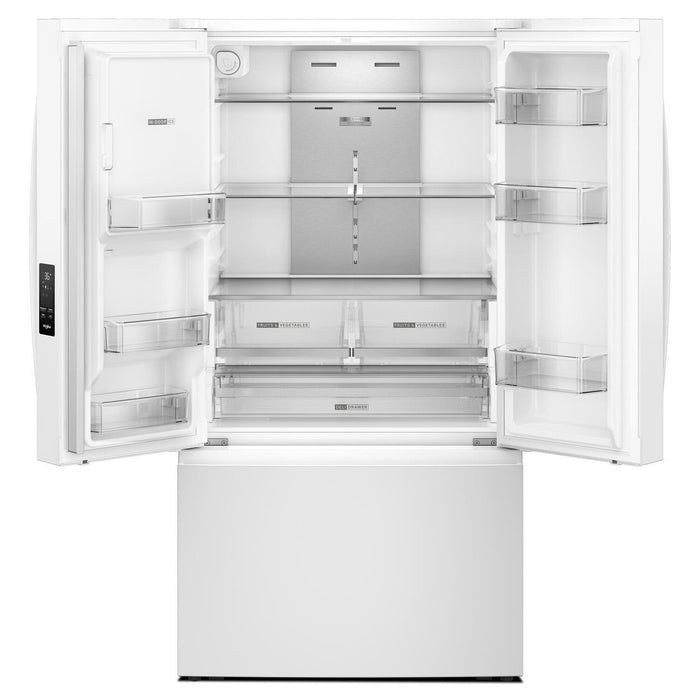 Whirlpool 36\" 30 Cu. Ft. French-Door Refrigerator with Dual Ice Makers - White - WRFF3736SW