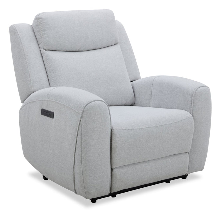 Reign 41.25\" Fabric Power Reclining Chair with USB Port - Bronco Stone Grey