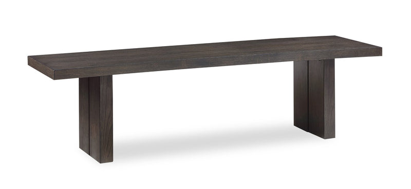 Zelda Dining Table with Pedestal Base, 78-96\"W - Espresso Brown