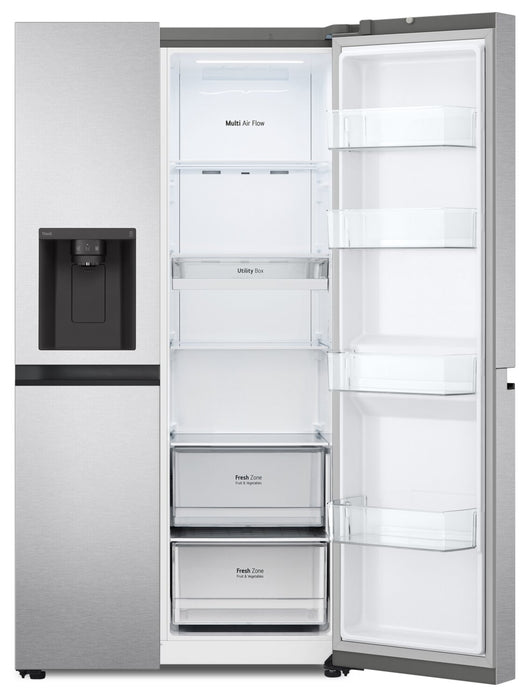 LG 36\" 23 Cu. Ft. Side-by-Side Counter-Depth Refrigerator - Platinum Silver - LS23C4230V