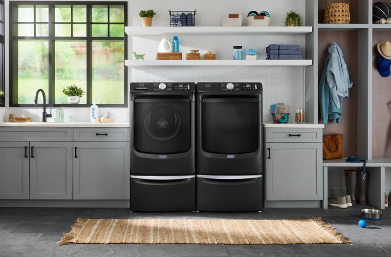 Maytag 5.8 Cu. Ft. Pet Pro Smart Front-Load Washer and 7.4 Cu. Ft. Gas Dryer - Volcano Black