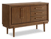 Ember Dining Server with Storage & Drawers, 56\"W - Brown