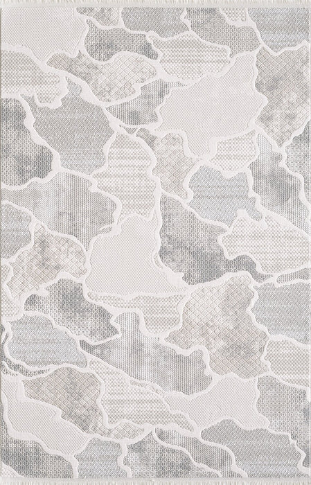Cove Waves Grey Area Rug - 5'3\" x 7'7\"