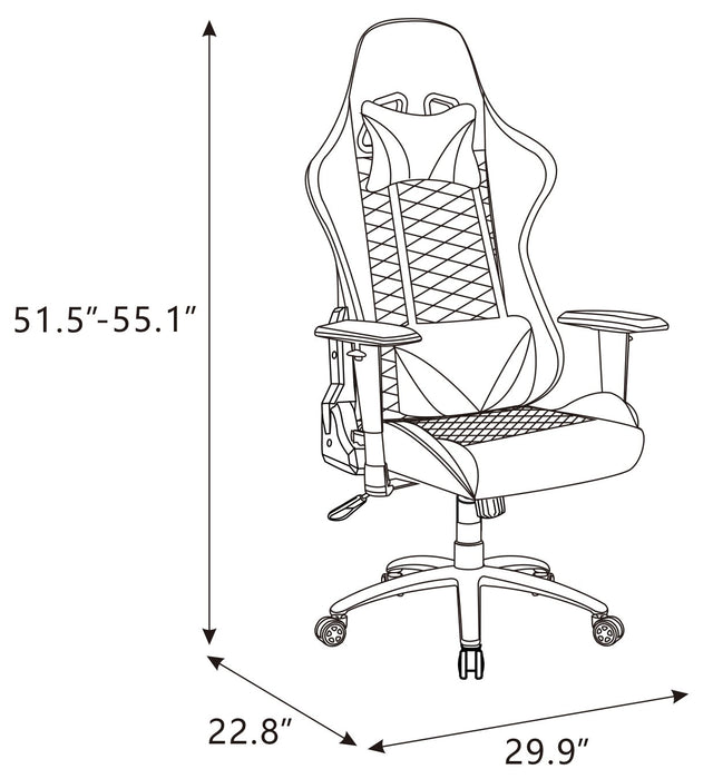 Falcon 30” Ergonomic Gaming Chair with Built-In Bluetooth Speakers & LED Lighting - Black