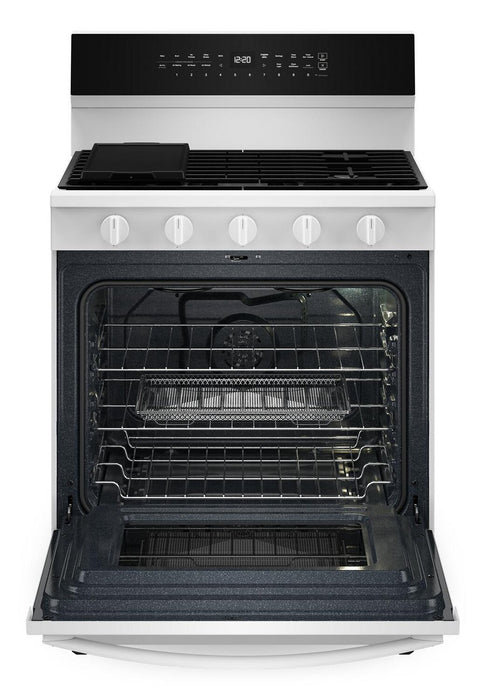 Whirlpool 5 Cu. Ft. Smart Gas Range with Air Fry and Self-Clean - White - WFGS7530RW