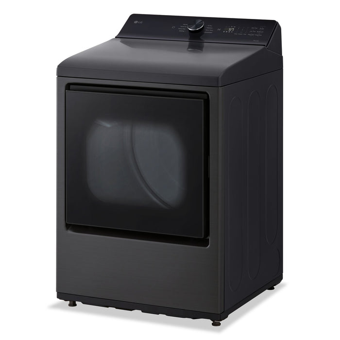 LG 7.3 Cu. Ft. Electric Dryer with AI Sensing and ThinQ® - Platinum Black - DLE8200L