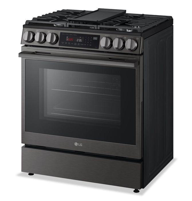 LG 6.3 Cu Ft. Smart Gas Slide-In Range with Air Fry – Black Stainless Steel - LSGL6335Z