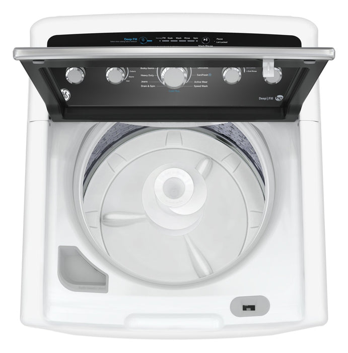 GE 4.9 Cu. Ft. Top Load Washer and 7.2 Cu. Ft. Gas Dryer with SaniFresh