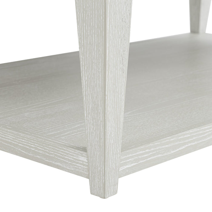 Vida 48” Solid Wood Coffee Table with Shelf and Casters - Sand