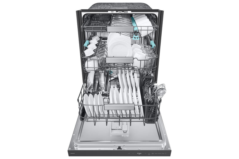Samsung 24\" 38 dBA Top-Control Dishwasher with AI Wash and Third Rack - Stainless Steel - DW90F89P0USRAA