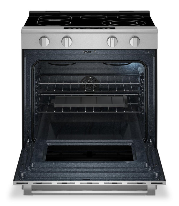 Maytag 30\" 5.3 Cu. Ft. Slide-In Electric Range with No Preheat Air Fry - Fingerprint Resistant Stainless Steel - YMSES7030SZ