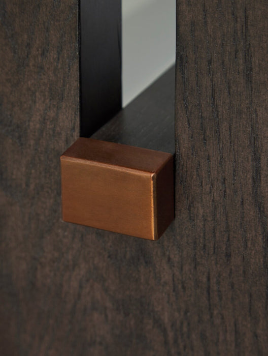 Warwick 52” Solid Wood and Marble Sofa Table – White and Brown Oak