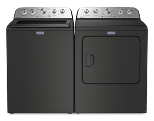 Maytag 5.4 Cu Ft. Top Load Agitator Washer and 7.0 Cu. Ft. Electric Dryer – Volcano Black - MATL565B