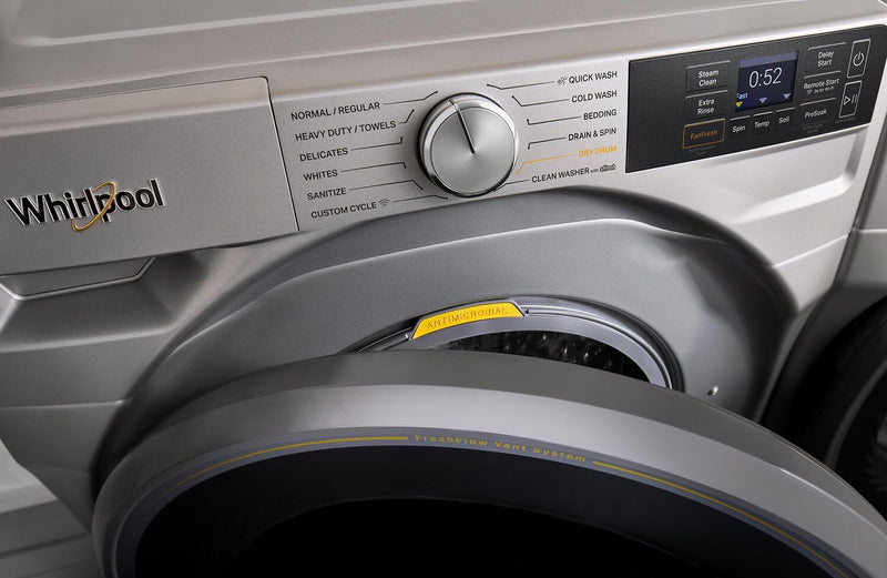 Whirlpool 5.2 Cu. Ft. Smart Front-Load Washer with FreshFlow™ Vent System - Radiant Silver - WFW5720RR