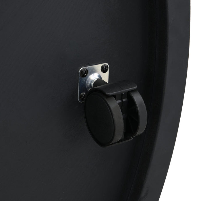 Felicity 36\" Round Coffee Table with Shelf and Casters - Grey