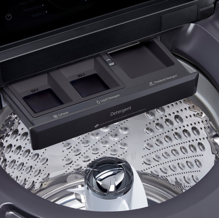 LG 6.1 Cu. Ft. Smart Top-Load High-Efficiency Washer - Black Steel - WT8405CB