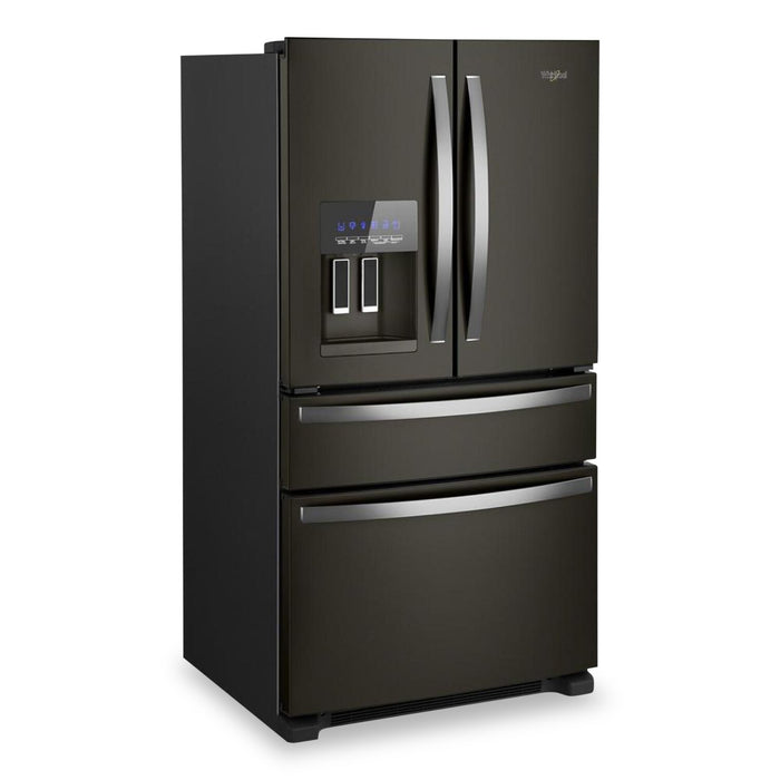 Whirlpool 36\" 24.5 Cu. Ft. French-Door Refrigerator - Black Stainless Steel - WRMF3636RV