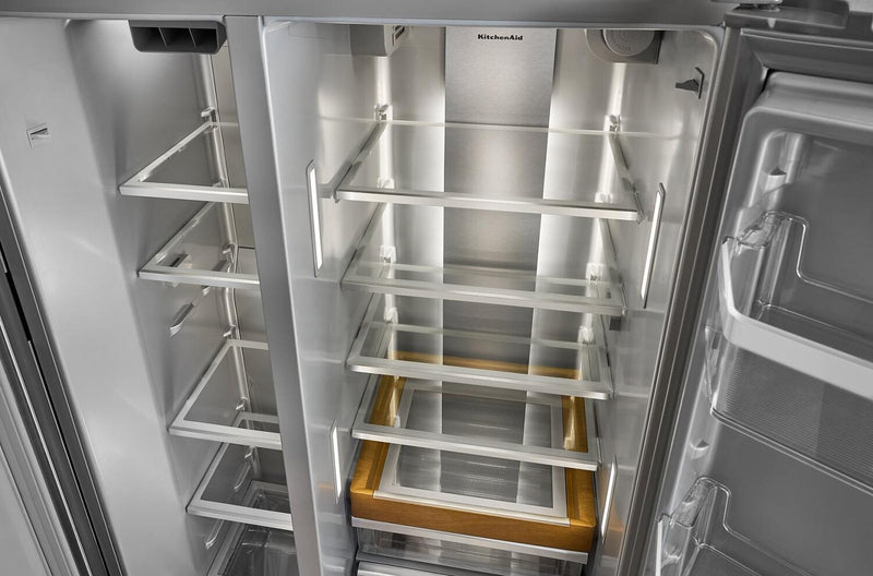 KitchenAid 36\" 29 Cu. Ft. Side-by-Side Refrigerator - Fingerprint Resistant Stainless Steel - KRSF536RPS