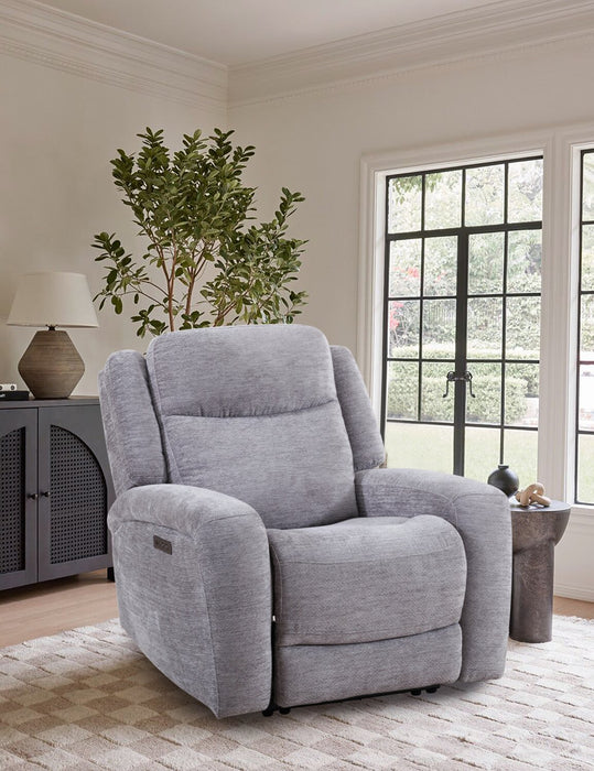 Atlantis 38\" Fabric Power Reclining Chair with USB Port - Dove Grey