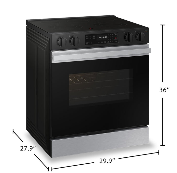 Samsung 6.3 Cu. Ft. Smart Electric Slide In Range with Voice Control  - Stainless Steel - NSE6DG8100SRAC