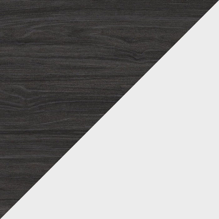 Elevate 60” Height-Adjustable Office Desk with Storage and Wireless Charging - White/Grey