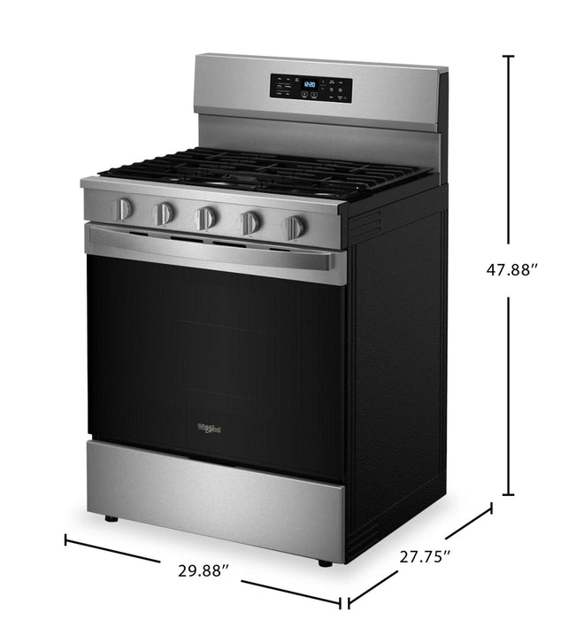 Whirlpool 5 Cu. Ft. Gas Range with Air Fry and Self-Clean - Stainless Steel - WFGS5030RZ