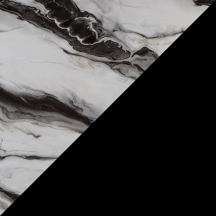 Vega Dining Server with Storage & 4 Drawers, 66\"W - Black & White