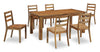 Indie 7pc Dining Set with Table & 6 Chairs, 70-94\"W Extension - Natural