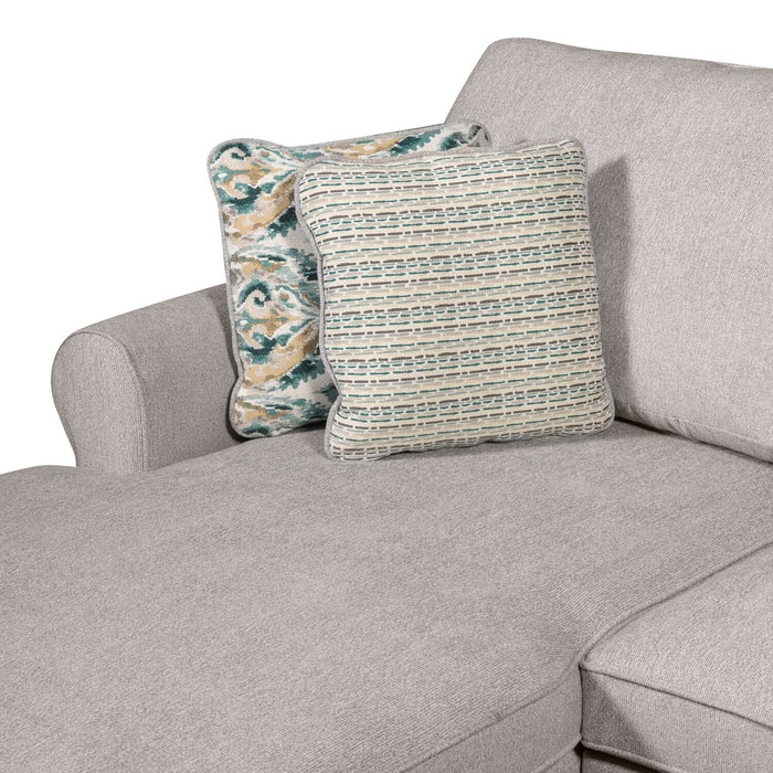 Scott Living Haven 3-Piece Right-Facing Chenille Fabric Cuddler Sleeper Sectional with Storage - Grey